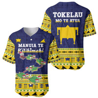 Tokelau Christmas Baseball Jersey Tokelauan Turtle Santa Sleigh
