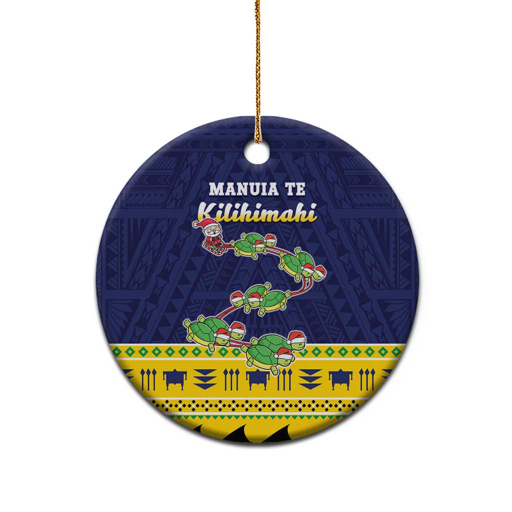 Tokelau Christmas Ceramic Ornament Tokelauan Turtle Santa Sleigh