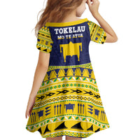Tokelau Christmas Family Matching Off The Shoulder Long Sleeve Dress and Hawaiian Shirt Tokelauan Turtle Santa Sleigh