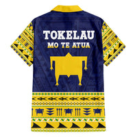 Tokelau Christmas Family Matching Off Shoulder Maxi Dress and Hawaiian Shirt Tokelauan Turtle Santa Sleigh