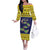 Tokelau Christmas Off The Shoulder Long Sleeve Dress Tokelauan Turtle Santa Sleigh