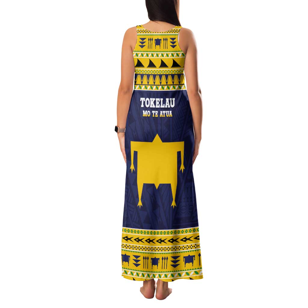 Tokelau Christmas Tank Maxi Dress Tokelauan Turtle Santa Sleigh