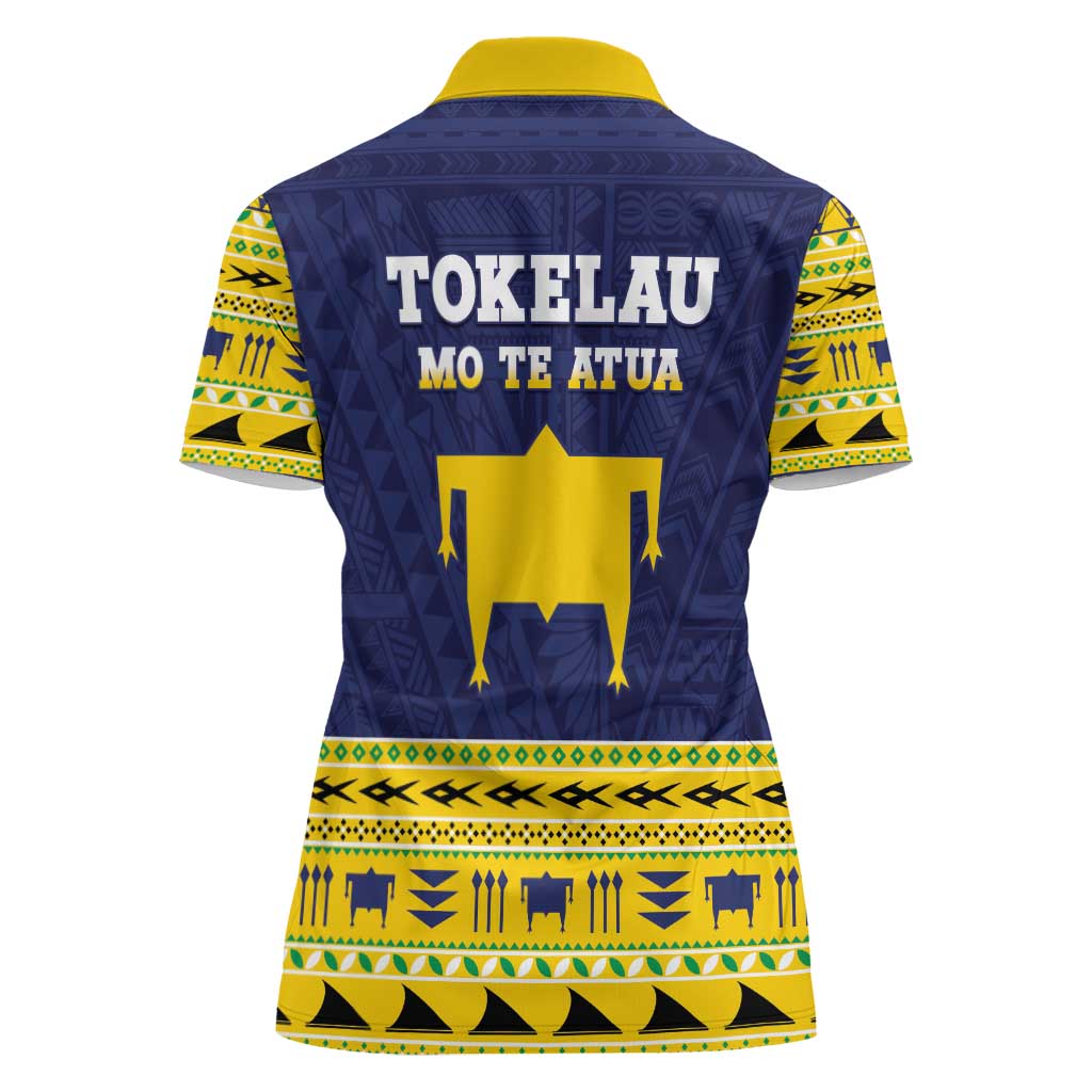 Tokelau Christmas Women Polo Shirt Tokelauan Turtle Santa Sleigh