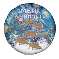 New Zealand Christmas Spare Tire Cover Kiwis Santa Sleigh Starry Night Style