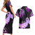 Pancreatic Cancer Awareness Couples Matching Short Sleeve Bodycon Dress and Hawaiian Shirt Keep Calm And Fight On Polynesian Pattern LT05 - Polynesian Pride