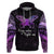 Pancreatic Cancer Awareness Hoodie Keep Calm And Fight On Polynesian Pattern LT05 Purple - Polynesian Pride