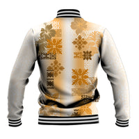 Hawaiian Quilt Baseball Jacket Vintage Pattern Brown LT05 - Polynesian Pride