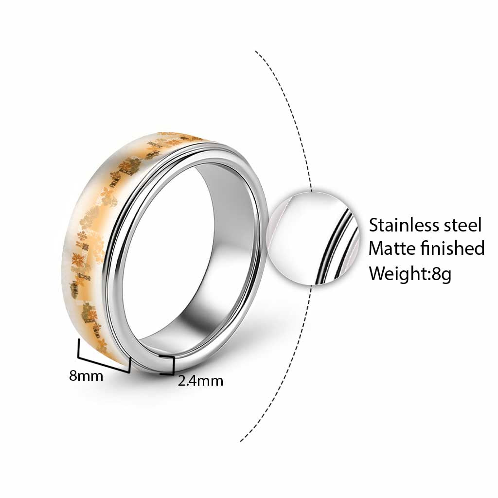 Hawaiian Quilt Classic Ring Vintage Pattern Brown - Polynesian Pride