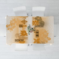 Hawaiian Quilt Tablecloth Vintage Pattern Brown LT05 Brown - Polynesian Pride