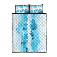 Hawaiian Quilt Quilt Bed Set Vintage Pattern Blue LT05 Blue - Polynesian Pride