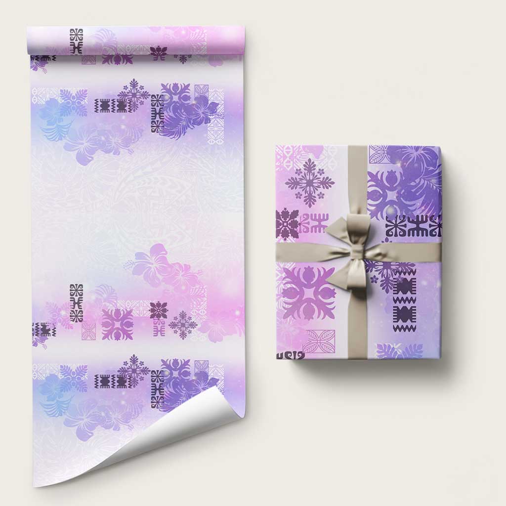 Hawaiian Quilt Wrapping Paper Vintage Pattern Galaxy - Polynesian Pride