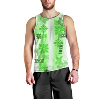 Hawaiian Quilt Men Tank Top Vintage Pattern Green LT05 - Polynesian Pride