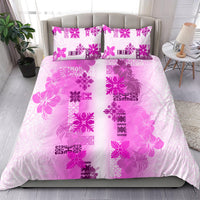 Hawaiian Quilt Bedding Set Vintage Pattern Pink LT05 - Polynesian Pride