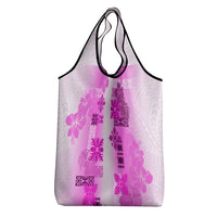 Hawaiian Quilt Grocery Bag Vintage Pattern Pink