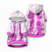 Hawaiian Quilt Pet Hoodie Vintage Pattern Pink