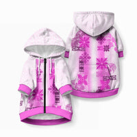 Hawaiian Quilt Pet Hoodie Vintage Pattern Pink