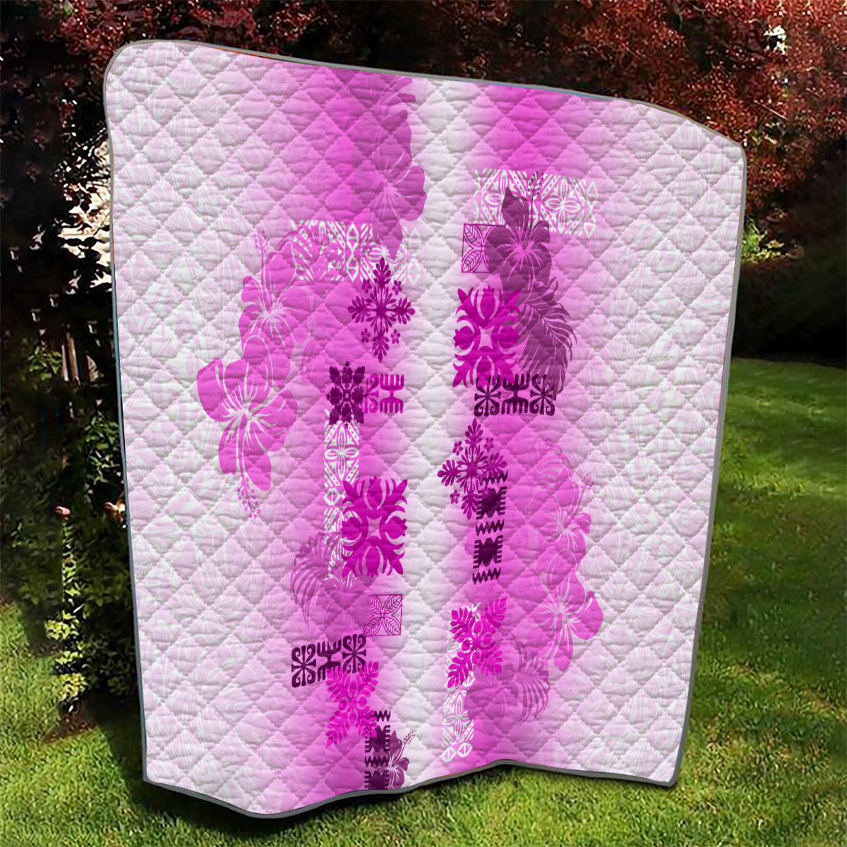 Hawaiian Quilt Quilt Vintage Pattern Pink LT05 - Polynesian Pride