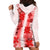 Hawaiian Quilt Hoodie Dress Vintage Pattern Red LT05 - Polynesian Pride