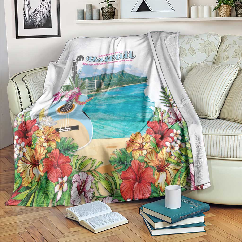 Aloha Hawaii Waikiki Beach Landscape Blanket