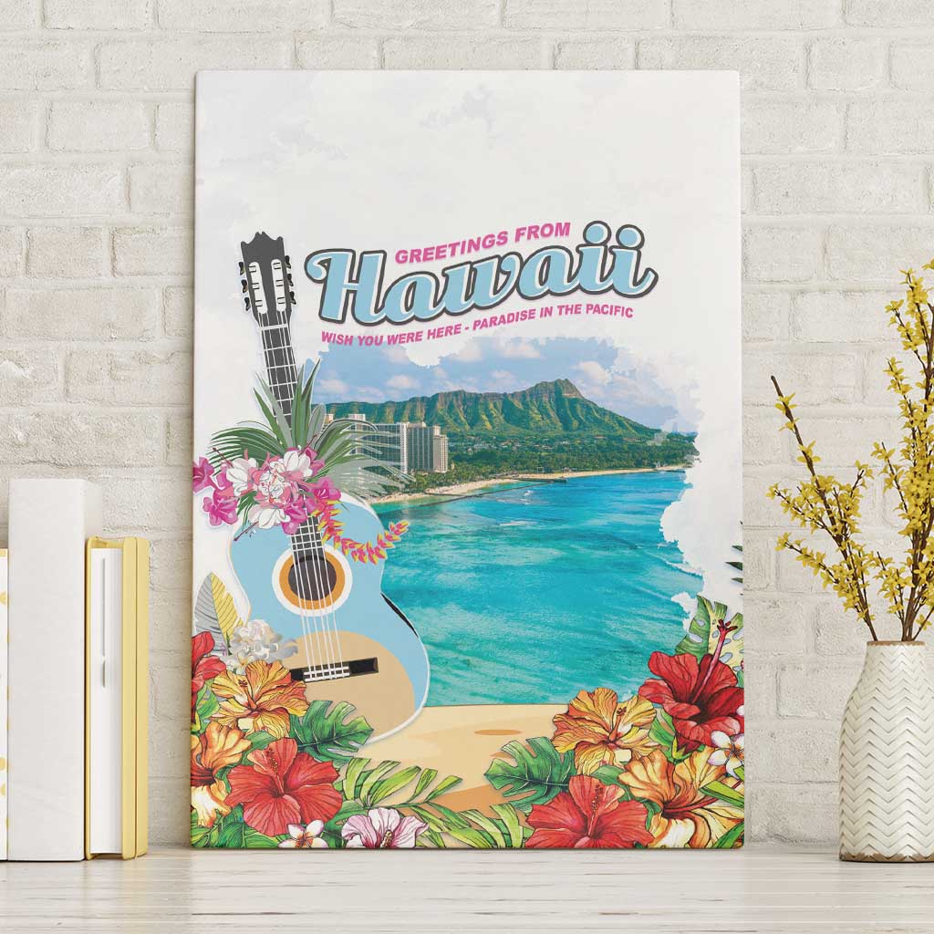 Aloha Hawaii Waikiki Beach Landscape Canvas Wall Art