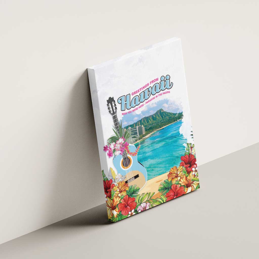 Aloha Hawaii Waikiki Beach Landscape Canvas Wall Art