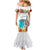 Aloha Hawaii Waikiki Beach Landscape Family Matching Mermaid Dress and Hawaiian Shirt