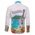 Aloha Hawaii Waikiki Beach Landscape Family Matching Puletasi and Hawaiian Shirt