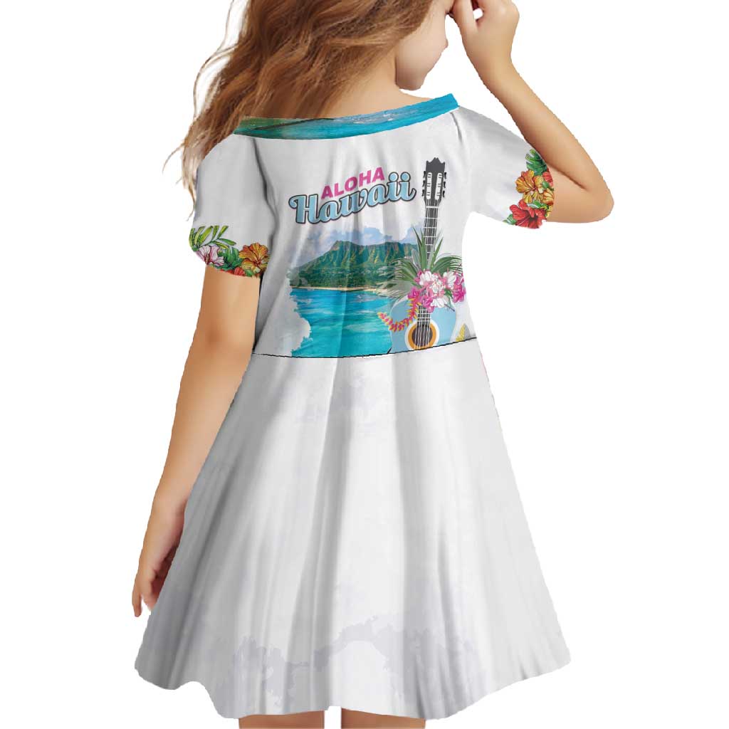 Aloha Hawaii Waikiki Beach Landscape Family Matching Tank Maxi Dress and Hawaiian Shirt