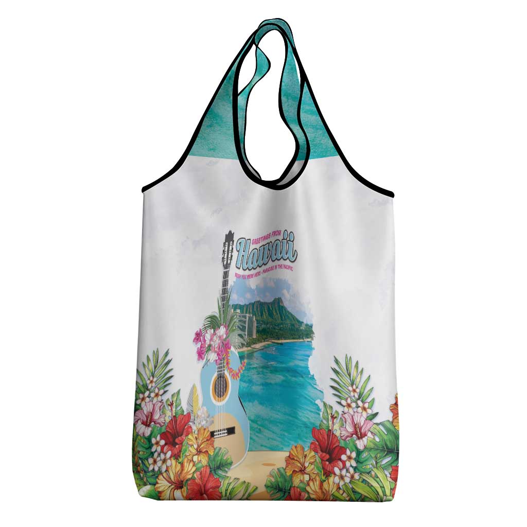 Aloha Hawaii Waikiki Beach Landscape Grocery Bag