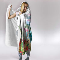 Aloha Hawaii Waikiki Beach Landscape Hooded Blanket