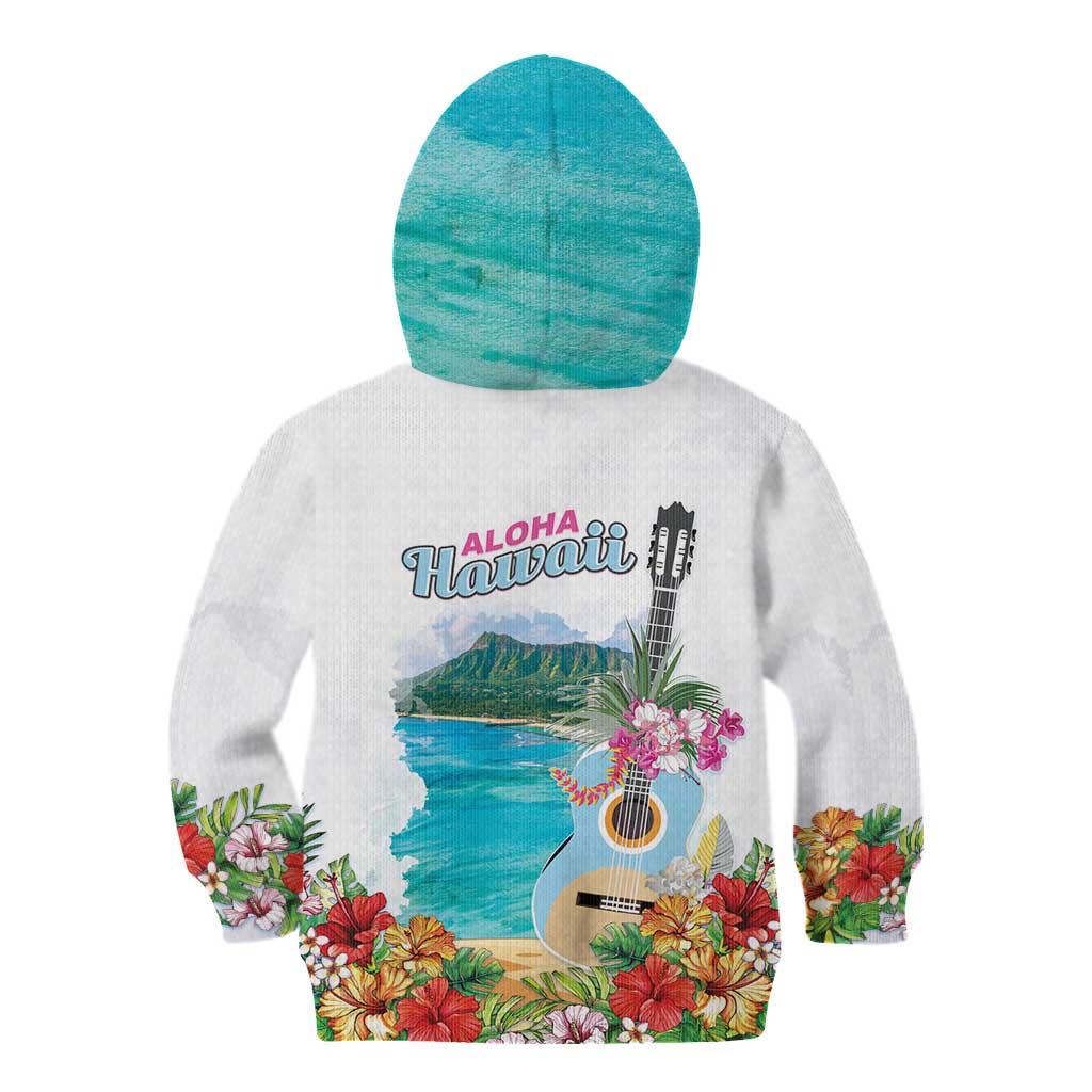 Aloha Hawaii Waikiki Beach Landscape Kid Hoodie