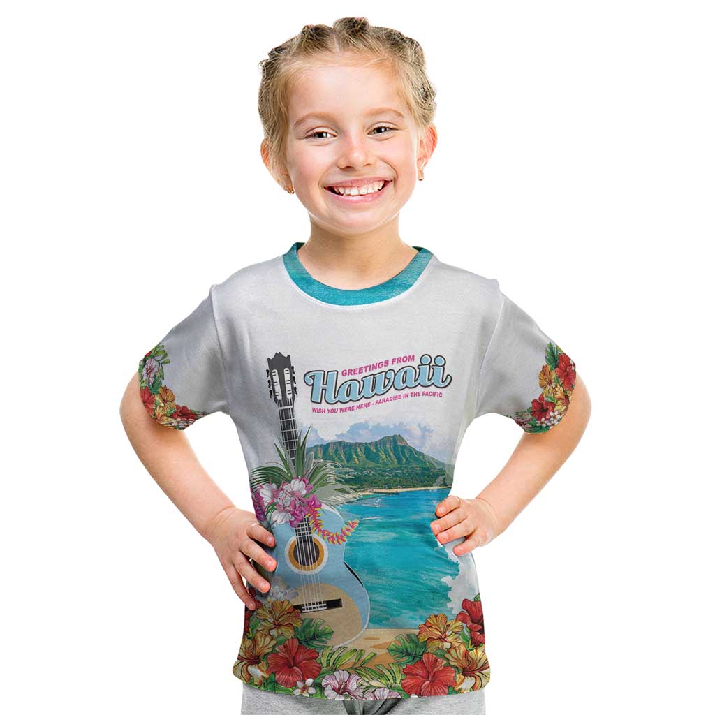 Aloha Hawaii Waikiki Beach Landscape Kid T Shirt