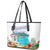 Aloha Hawaii Waikiki Beach Landscape Leather Tote Bag