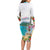 Aloha Hawaii Waikiki Beach Landscape Long Sleeve Bodycon Dress