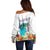 Aloha Hawaii Waikiki Beach Landscape Off Shoulder Sweater