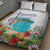 Aloha Hawaii Waikiki Beach Landscape Quilt Bed Set