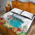 Aloha Hawaii Waikiki Beach Landscape Quilt Bed Set