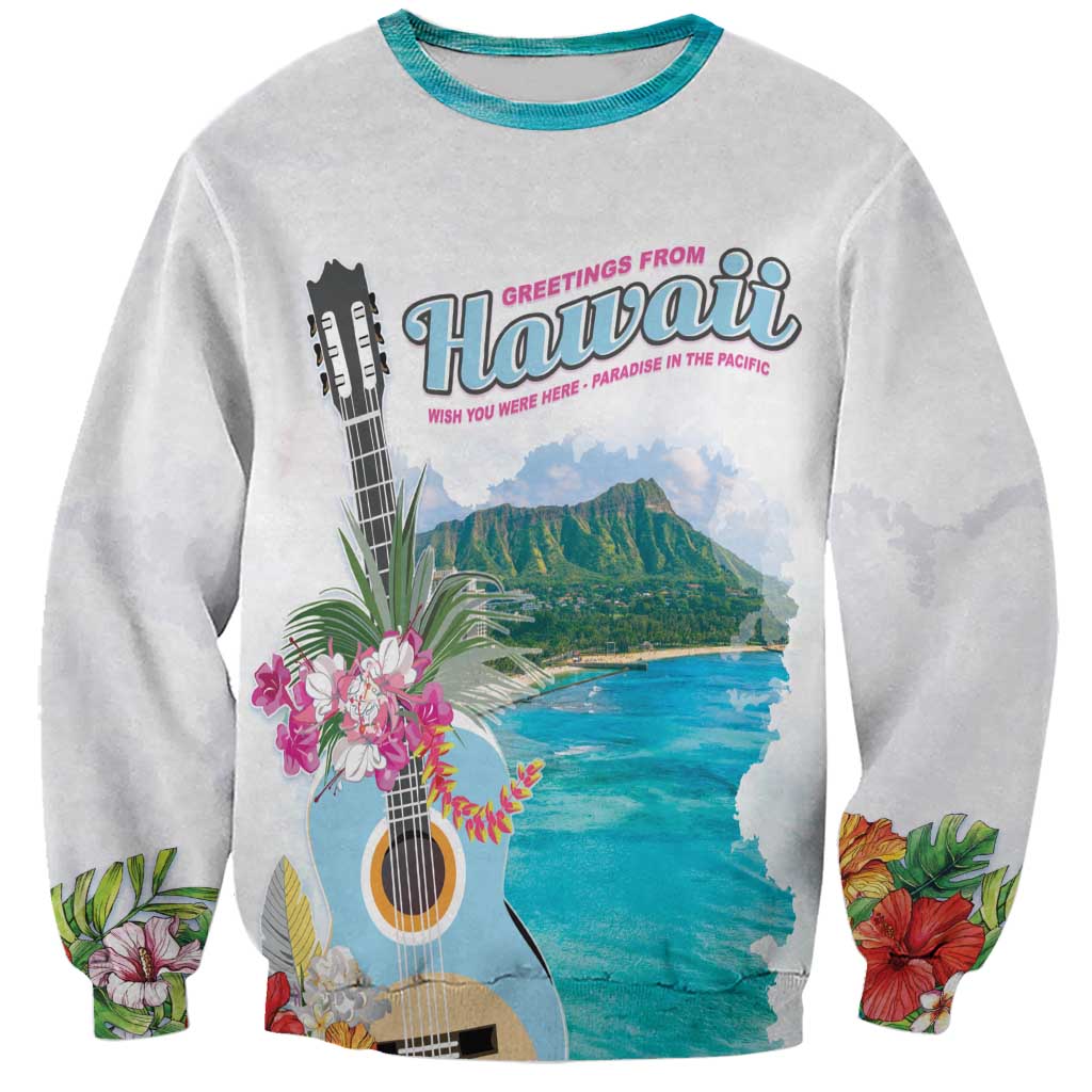 Aloha Hawaii Waikiki Beach Landscape Sweatshirt