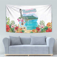Aloha Hawaii Waikiki Beach Landscape Tapestry
