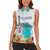 Aloha Hawaii Waikiki Beach Landscape Women Sleeveless Polo Shirt