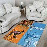 Custom Fiji Tapa And Australia Aboriginal Together Area Rug LT05 - Polynesian Pride