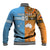 Custom Fiji Tapa And Australia Aboriginal Together Baseball Jacket LT05 - Polynesian Pride