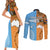 Custom Fiji Tapa And Australia Aboriginal Together Couples Matching Short Sleeve Bodycon Dress and Long Sleeve Button Shirt LT05 - Polynesian Pride