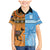 Custom Fiji Tapa And Australia Aboriginal Together Family Matching Mermaid Dress and Hawaiian Shirt LT05 Son's Shirt Blue - Polynesian Pride