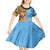 Custom Fiji Tapa And Australia Aboriginal Together Kid Short Sleeve Dress LT05 - Polynesian Pride