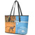 Custom Fiji Tapa And Australia Aboriginal Together Leather Tote Bag LT05 - Polynesian Pride