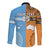 Custom Fiji Tapa And Australia Aboriginal Together Long Sleeve Button Shirt LT05 - Polynesian Pride