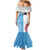 Custom Fiji And USA Palm Tree With Eagle Family Matching Mermaid Dress and Hawaiian Shirt LT05 - Polynesian Pride