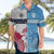 Custom Fiji And USA Palm Tree With Eagle Hawaiian Shirt LT05 - Polynesian Pride