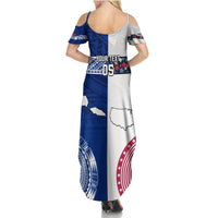 Custom Samoa And USA Together Family Matching Summer Maxi Dress and Hawaiian Shirt LT05 - Polynesian Pride